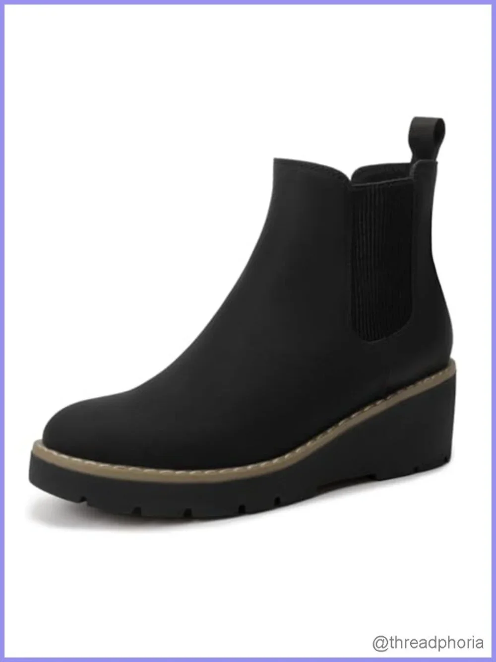 Girls Slip On Chelsea Wedge Ankle Boots